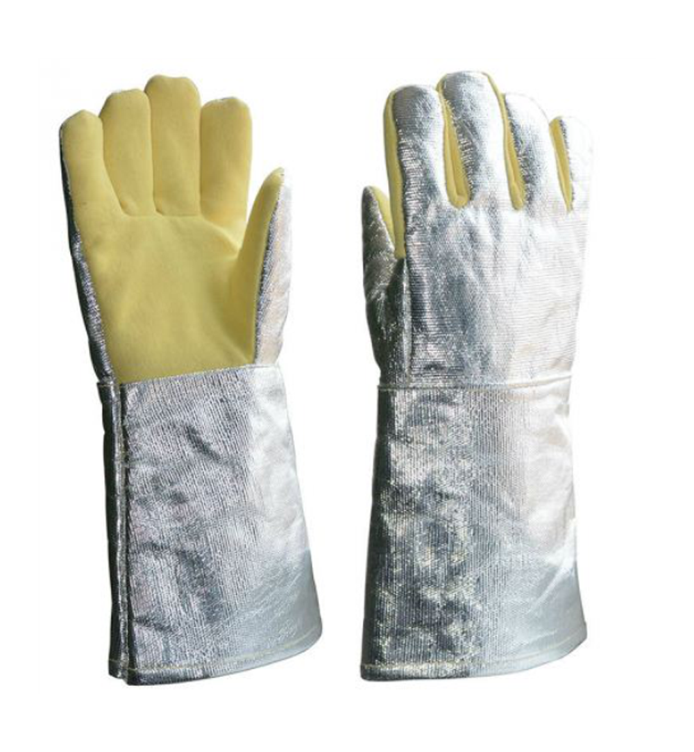 Aluminised kevlar gloves